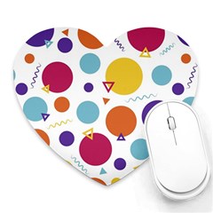 Background Polka Dot Heart Mousepad by Ravend