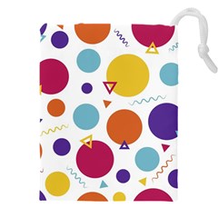 Background Polka Dot Drawstring Pouch (5xl) by Ravend