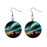 Northern Light North Sky Night Mini Button Earrings Front