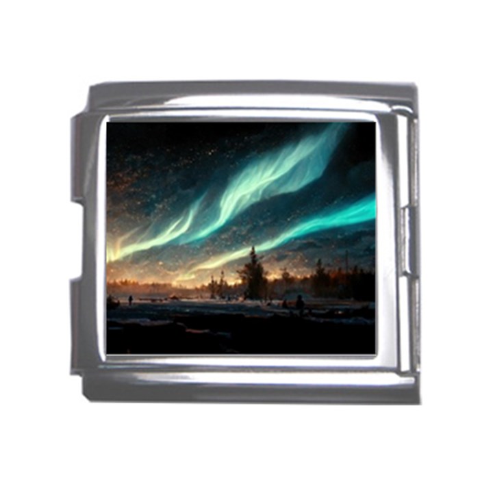 Northern Light North Sky Night Mega Link Italian Charm (18mm)