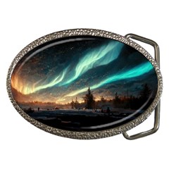 Northern Light North Sky Night Belt Buckles by Ravend