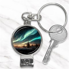 Northern Light North Sky Night Nail Clippers Key Chain