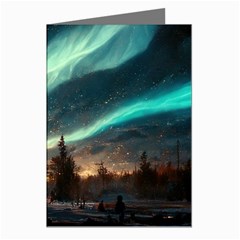 Northern Light North Sky Night Greeting Cards (pkg Of 8)