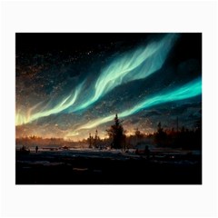 Northern Light North Sky Night Small Glasses Cloth (2 Sides) by Ravend