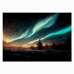 Northern Light North Sky Night Large Glasses Cloth (2 Sides) by Ravend