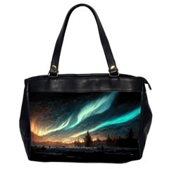 Northern Light North Sky Night Oversize Office Handbag (2 Sides) by Ravend