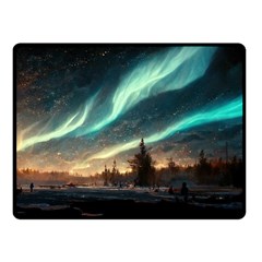 Northern Light North Sky Night Fleece Blanket (small) by Ravend