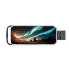 Northern Light North Sky Night Portable Usb Flash (one Side) by Ravend