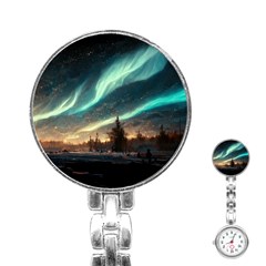 Northern Light North Sky Night Stainless Steel Nurses Watch by Ravend