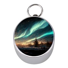 Northern Light North Sky Night Mini Silver Compasses by Ravend