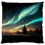 Northern Light North Sky Night Large Flano Cushion Case (One Side) Front