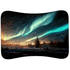 Northern Light North Sky Night Velour Seat Head Rest Cushion by Ravend