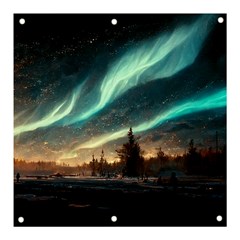 Northern Light North Sky Night Banner And Sign 3  X 3  by Ravend