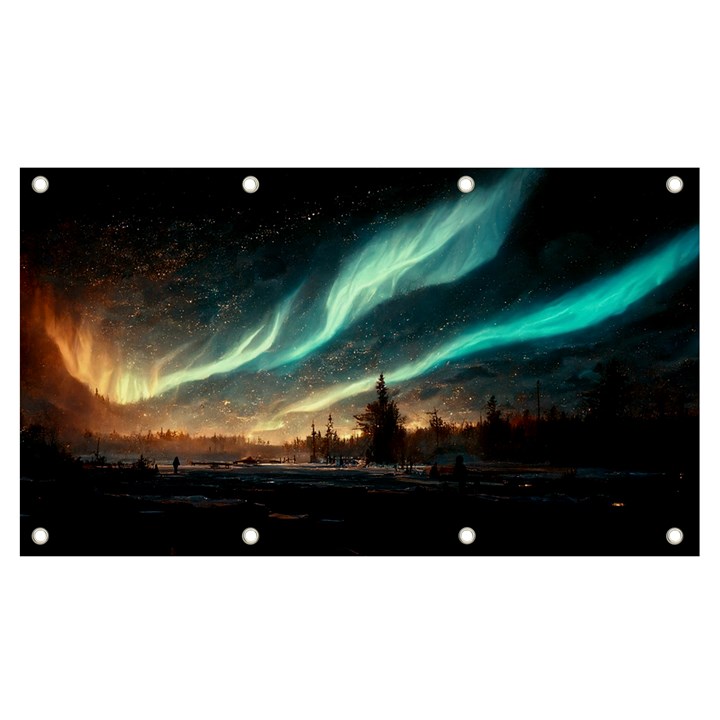 Northern Light North Sky Night Banner and Sign 7  x 4 