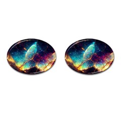 Abstract Galactic Wallpaper Cufflinks (oval) by Ravend