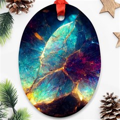 Abstract Galactic Wallpaper Oval Ornament (two Sides)