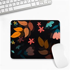 Flower Leaves Background Floral Small Mousepad by Ravend