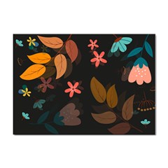 Flower Leaves Background Floral Sticker A4 (100 Pack)