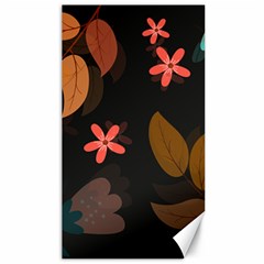 Flower Leaves Background Floral Canvas 40  X 72 