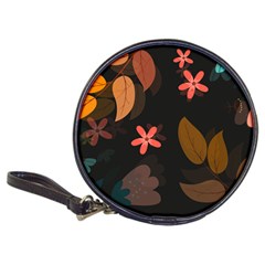 Flower Leaves Background Floral Classic 20-cd Wallets by Ravend