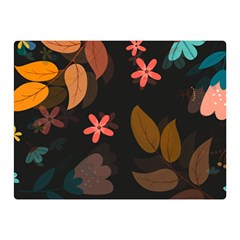 Flower Leaves Background Floral Double Sided Flano Blanket (mini)  by Ravend