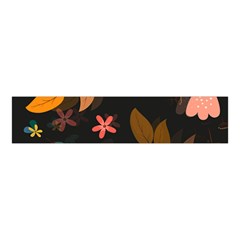 Flower Leaves Background Floral Velvet Scrunchie by Ravend