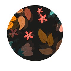 Flower Leaves Background Floral Mini Round Pill Box (pack Of 3) by Ravend