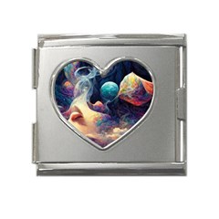 Quantum Physics Dreaming Lucid Mega Link Heart Italian Charm (18mm)