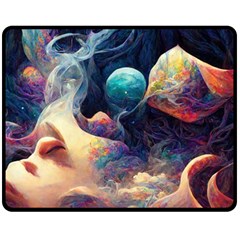 Quantum Physics Dreaming Lucid Fleece Blanket (medium)  by Ravend