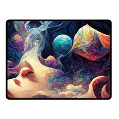 Quantum Physics Dreaming Lucid Fleece Blanket (small) by Ravend