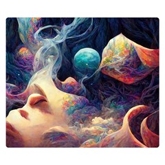 Quantum Physics Dreaming Lucid Double Sided Flano Blanket (small)  by Ravend