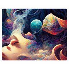 Quantum Physics Dreaming Lucid Double Sided Flano Blanket (medium)  by Ravend