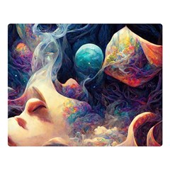 Quantum Physics Dreaming Lucid Double Sided Flano Blanket (large)  by Ravend