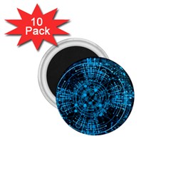 Network Circuit Board Trace 1 75  Magnets (10 Pack)  by Ravend