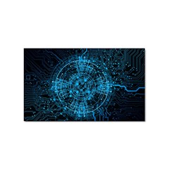 Network Circuit Board Trace Sticker Rectangular (10 Pack) by Ravend