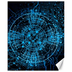 Network Circuit Board Trace Canvas 16  X 20  by Ravend