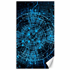 Network Circuit Board Trace Canvas 40  X 72  by Ravend