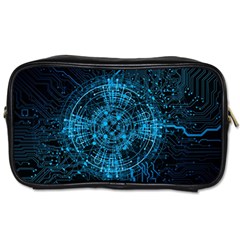 Network Circuit Board Trace Toiletries Bag (two Sides) by Ravend