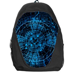 Network Circuit Board Trace Backpack Bag by Ravend