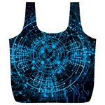 Network Circuit Board Trace Full Print Recycle Bag (XL) Front