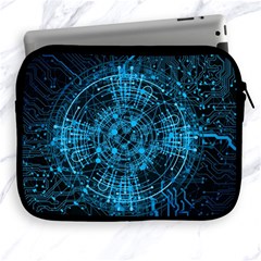 Network Circuit Board Trace Apple Ipad 2/3/4 Zipper Cases by Ravend