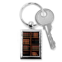 Book Bookshelf Bookcase Library Key Chain (rectangle) by Ravend