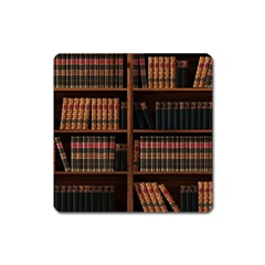 Book Bookshelf Bookcase Library Square Magnet by Ravend