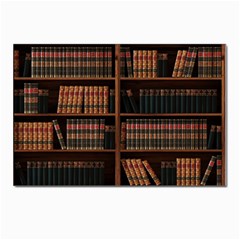 Book Bookshelf Bookcase Library Postcards 5  X 7  (pkg Of 10) by Ravend