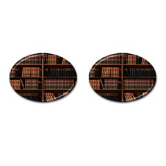 Book Bookshelf Bookcase Library Cufflinks (oval) by Ravend