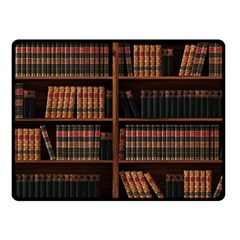 Book Bookshelf Bookcase Library Double Sided Fleece Blanket (small)  by Ravend