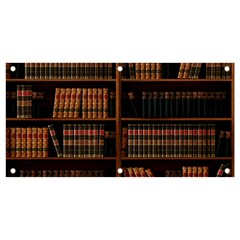 Book Bookshelf Bookcase Library Banner And Sign 4  X 2  by Ravend