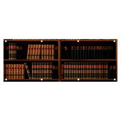 Book Bookshelf Bookcase Library Banner And Sign 8  X 3 