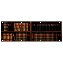 Book Bookshelf Bookcase Library Banner And Sign 9  X 3  by Ravend