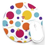 Background Polka Dot Round Mousepad Front